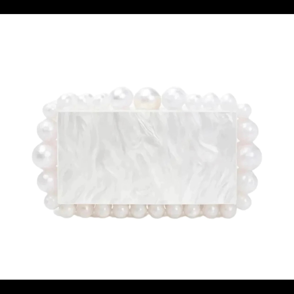 White Acrylic Bubble Clutch